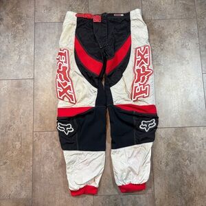 VTG Y2K Fox Racing 360 Motocross Red White & Black Biker Pants